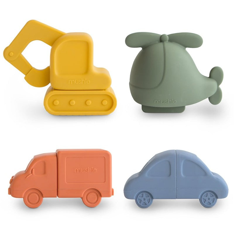 Pack 4 vehiculos para baño Multicolor