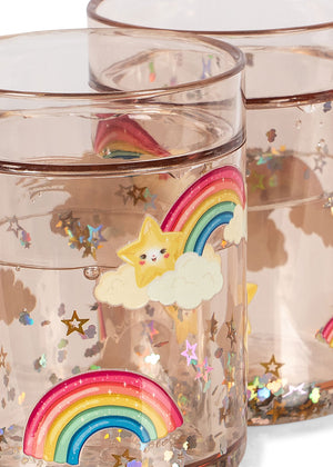 Vaso Glitter Arco Iris