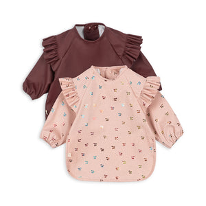 Pack 2 baberos con mangas Cherry Glitter