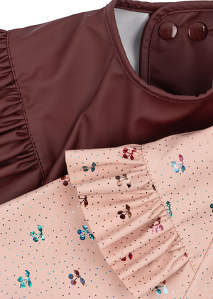 Pack 2 baberos con mangas Cherry Glitter