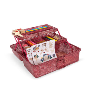 Caja Manualidades Glitter rosa