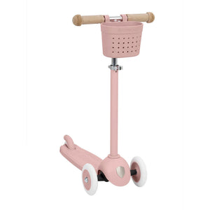 Patinete Banwood con cesta Eco Dusty Rose