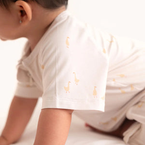 Pijama corto bambú cremallera Geese