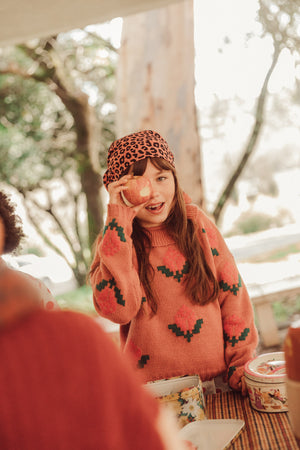 Jersey punto Big Flowers pink