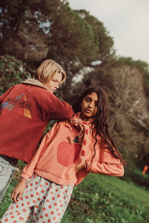 Sudadera Apple print pink