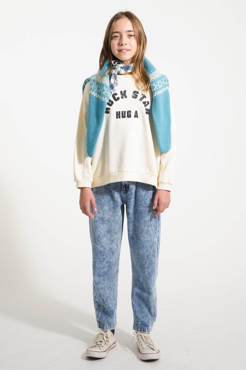 Sudadera Ecru Rock Star