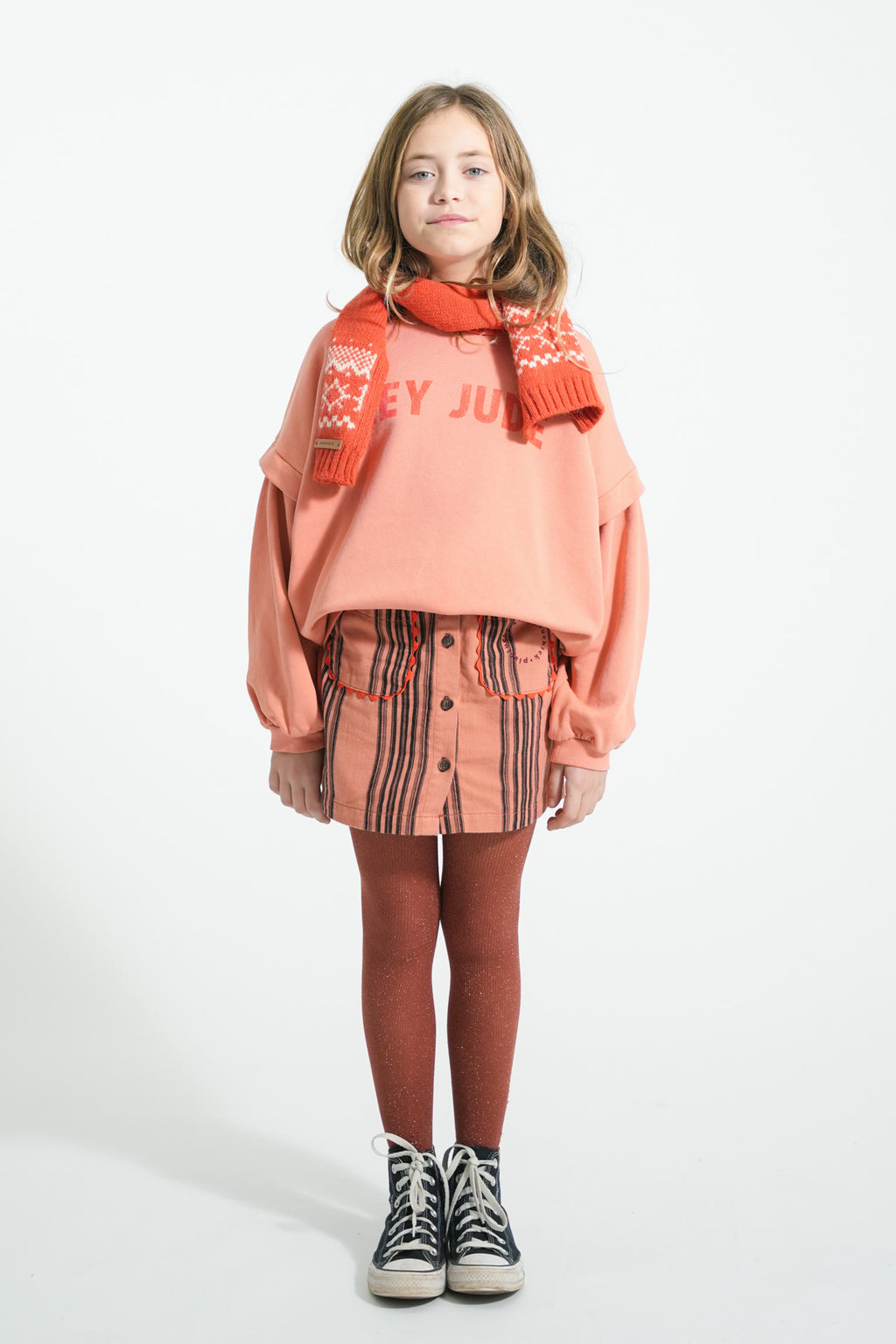 Falda Pink w/ black stripes