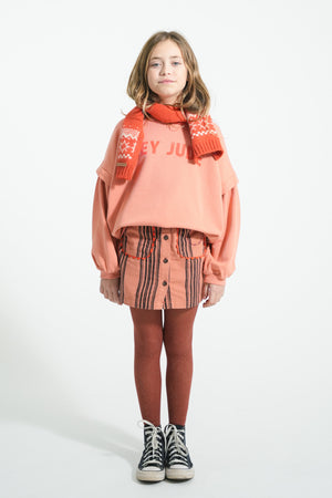 Falda Pink w/ black stripes
