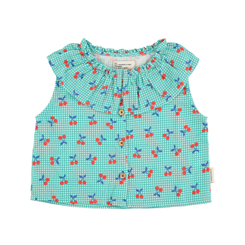 Blusa Turquoise Cherries