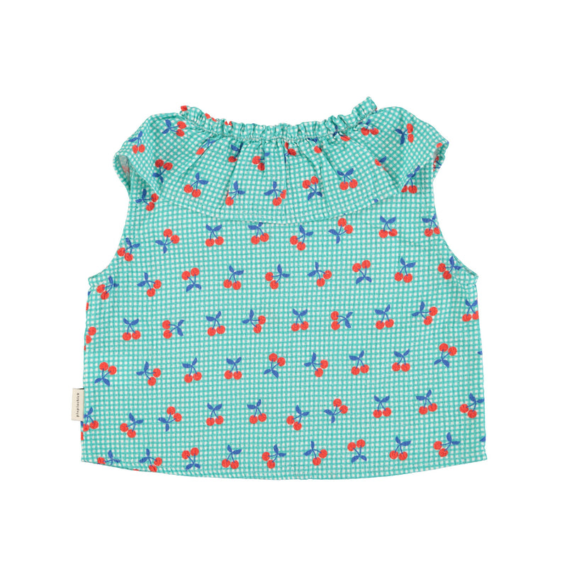 Blusa Turquoise Cherries