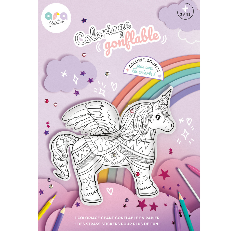 Dibujos inflables para pintar Unicornio