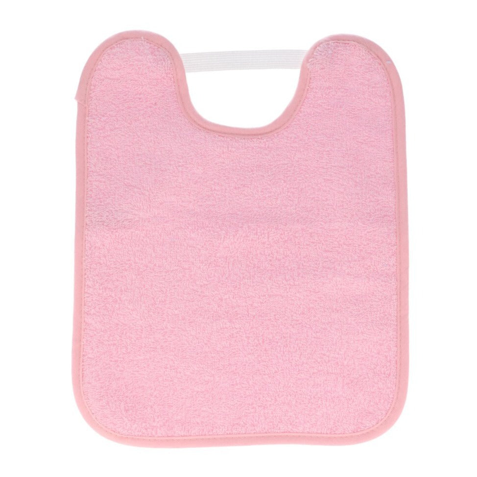 Babero toalla plastificado rosa