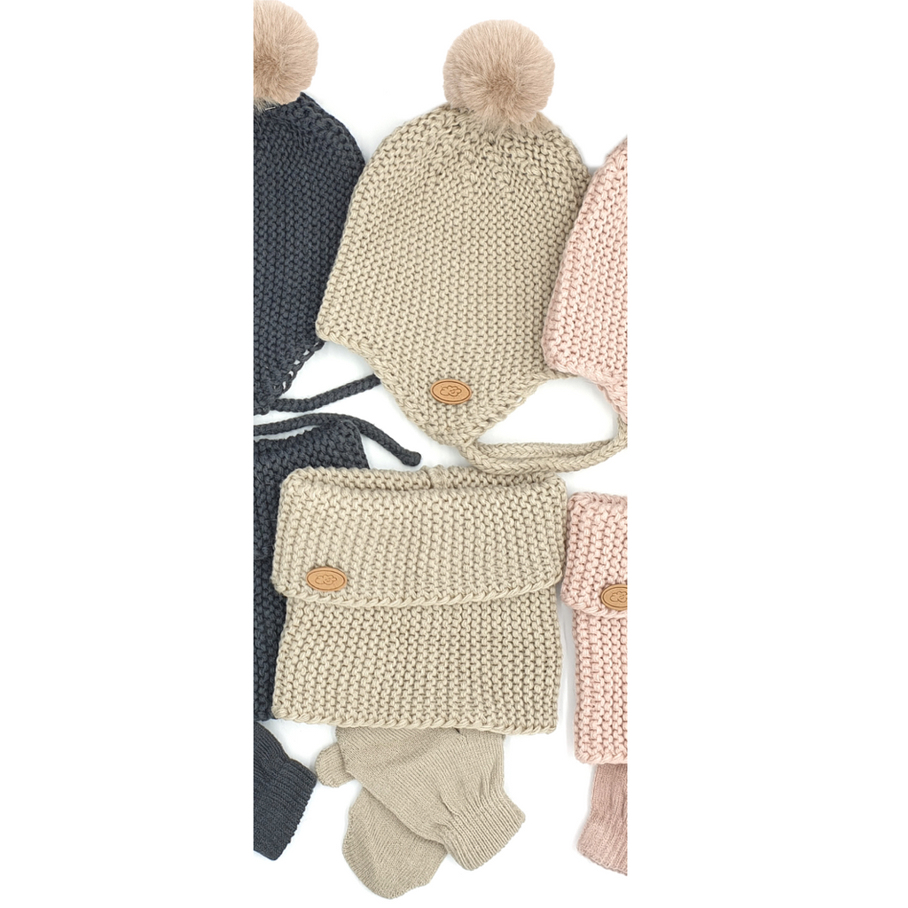 Conjunto BABY Gorro, Cuello y Manoplas Hielo