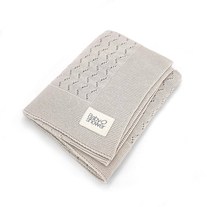 Manta Tricot Beige