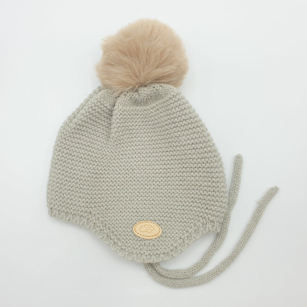 Gorro NEW BORN punto bobo Gris