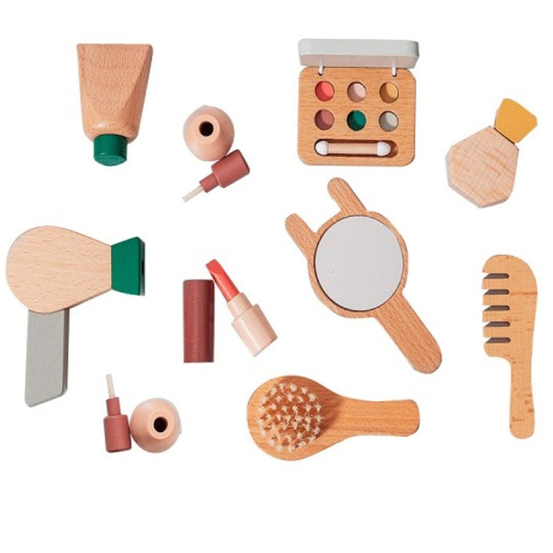 Set de maquillaje de madera